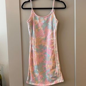 Adidas Tank Dress - Multicolor Pink Tie Dye